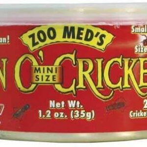 Zoo Med Can O' Crickets Mini Size Food for Reptile Fish Birds 1.2 Ounce - 4 Pack