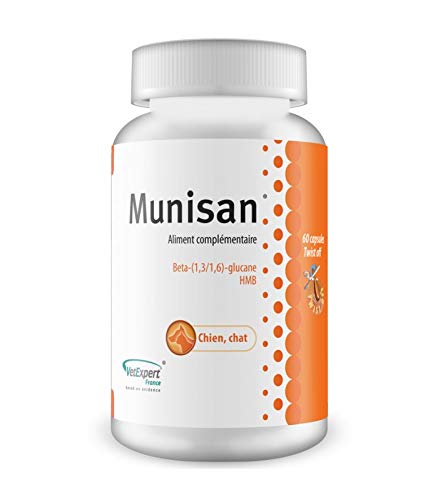 Hippocampe Caen Munisan Aliment Complémentaire Stimule l'Immunité Chien Chat 15 Capsules