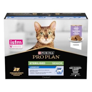 Alternative view of Pro Plan Chat Plan Sterilised 7+ NutriSavourTM Mousse à la Dinde 85gx10 - Portions Repas pour Chats