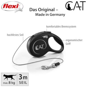 Alternative view of Flexi, Laisse Modèle New Classic, Version Cordon, Forme Moderne et Ergonomique, Système de Guidage