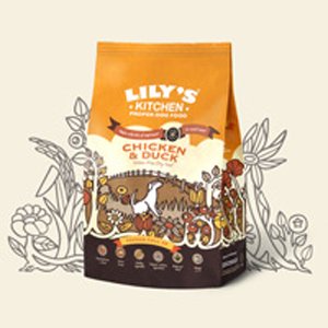 Croquettes sans céréales pour Chien Adulte au Poulet et Canard Lily's Kitchen Sac 7 kg