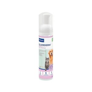 Virbac Mousse Allerderm — 200 ML — Mousse nettoyante pour Chiens et Chats — Peut contribuer à