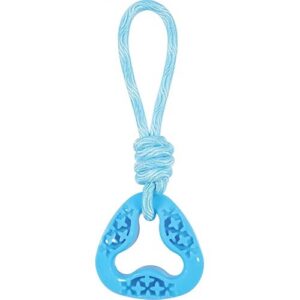 Zolux - Jouet pour Chien Triangle en TPR et Corde de Couleur Bleu, Samba