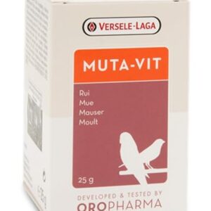 Versele-Laga Oropharma Muta-VIT | 25 g | Complément multivitaminé pour Oiseaux en Poudre | pour Soutenir la mue | Mélange de vitamines, acides aminés et Oligo-éléments
