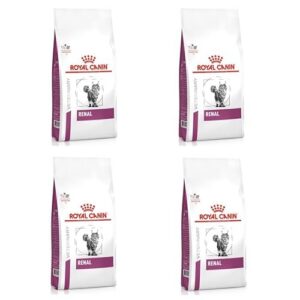 Royal Canin Veterinary Renal | Lot de 4 | 4 x 400 g | Aliment Complet diététique pour Chats Adultes | pour Le Soutien en Cas de problèmes rénaux | avec Faible teneur en phosphore