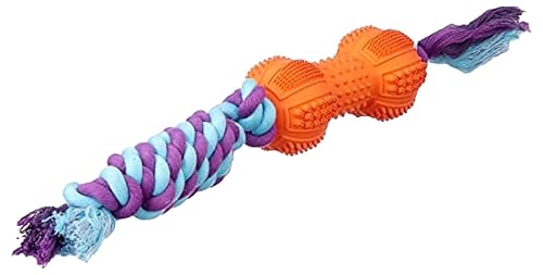 Zolux Jouet en Caoutchouc Corde Os Assortis pour Chien 12 cm