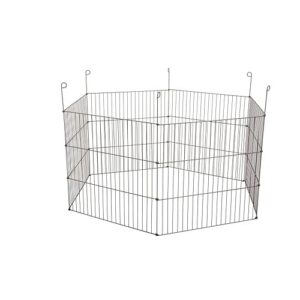 Zolux Hexagonal Parc Métal Extérieur pour Rongeur Gris 120 x 120 x 61 cm