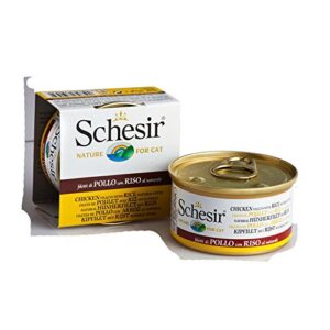 Schesir Natural Poulet & Riz | 24 x 85 g de Nourriture Humide pour Chat