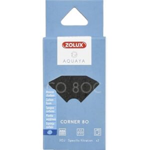 Zolux - Filtre pour Pompe Corner 80, Filtre CO 80 C Mousse Charbon x 2. pour Aquarium. - ZO-330223