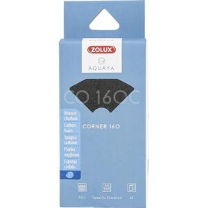 Zolux - Filtre pour Pompe Corner 160, Filtre CO 160 C Mousse Charbon x 2. pour Aquarium. - ZO-330233