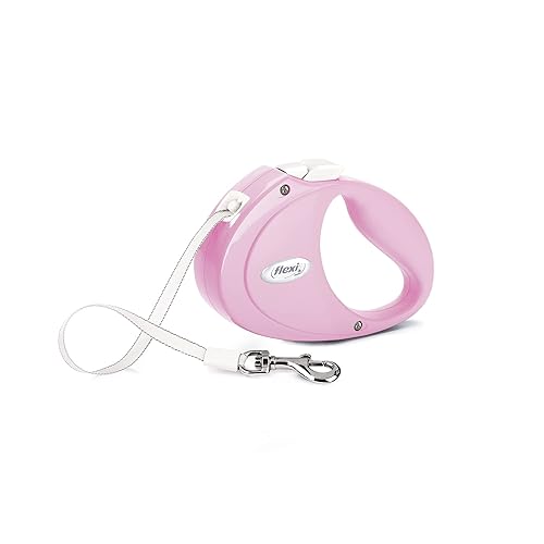 FLEXI - Laisse pour Chien et Chat - Laisse rétractable - Puppy Tape 2 m, Rose