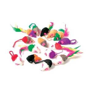 Zolux Jouet Souris Fourrure PM pour Chat 24 Pièces