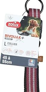 Collier Souple en Tissu Bivouak 45 à 55 cm 20 mm Rouge