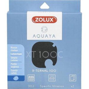Zolux - Filtre pour Pompe x-ternal 100, Filtre XT 100 C Mousse Charbon x 2. pour Aquarium. - ZO-330238