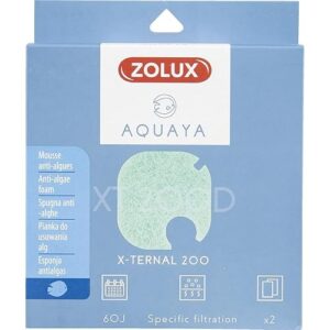 Zolux - Filtre pour Pompe x-ternal 200, Filtre XT 200 D Mousse Anti-algues x2. pour Aquarium. - ZO-330245