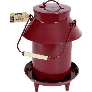 Zolux Mangeoire Metal Broc avec Toit Basse Cour 3,5 L Grenat 175643 Rouge