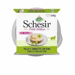 Mousses Petits Délices Schesir pour Chat - 2 boites x 40G