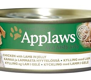 Applaws Natural Wet Dog Food, Chicken & Lamb in Jelly, 156 g Tin (Pack of 12)