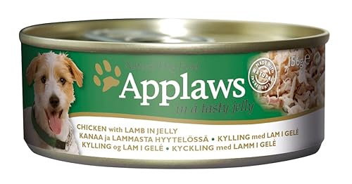 Applaws Natural Wet Dog Food, Chicken & Lamb in Jelly, 156 g Tin (Pack of 12)