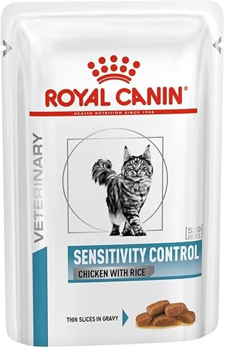 Royal Canin Veterinary Sensitivity Control | 12 x 85 g | Aliment Complet diététique pour Chats Adultes | pour réduire Les symptômes d'intolérance aux nutriments | Morceaux en Sauce