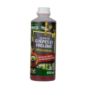 Protecta® - Liquide Attractif Guêpes & Frelons 500 ml - Attire Frelons Asiatiques & Européens -