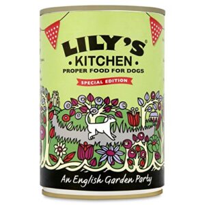 Lily's Kitchen Lot de 3 boîtes de 400 g pour chien avec inscription « An English Garden Party »