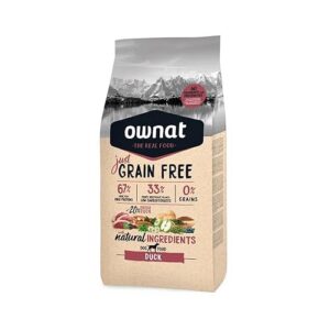 Ownat Nourriture pour Chiens Viande de Canard sans céréales (14 kg) Chiens avec ingrédients naturels sans conservateurs ni colorants, Nourriture Riche en protéines.