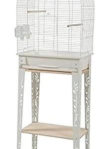 Zolux - Cage et Meuble Chic Patio. Taille M. 44.5 x 28 x Hauteur 133 cm. Couleur Blanc. - ZO-104184BLC