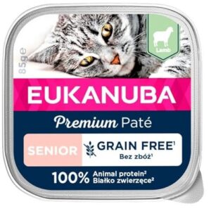 Eukanuba Grain Free à l'agneau pour Chat Senior 85gr