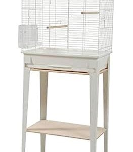 Zolux - Cage et Meuble Chic LOFT. Taille L. 53.5 x 33 x Hauteur 134 cm. Couleur Blanc. - ZO-104182BLC
