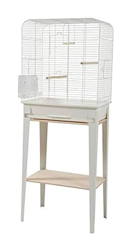 Zolux - Cage et Meuble Chic LOFT. Taille L. 53.5 x 33 x Hauteur 134 cm. Couleur Blanc. - ZO-104182BLC