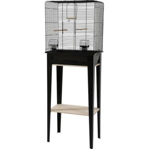 Zolux - Cage et Meuble Chic LOFT. Taille M. 44 x 28 x Hauteur 124 cm. Couleur Noir. - ZO-104181NOI