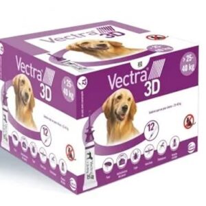 Ceva - Vectra 3D Chien 25-40 kg - 12 Pipettes Antiparasitaires