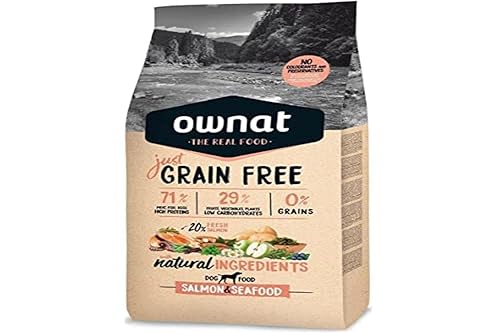 Ownat Croquettes Just sans Céréales Salmon/Seafood - 14 kg