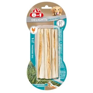 8 en 1 pour Chien Dental Delights Bâtonnets (Lot de 6)