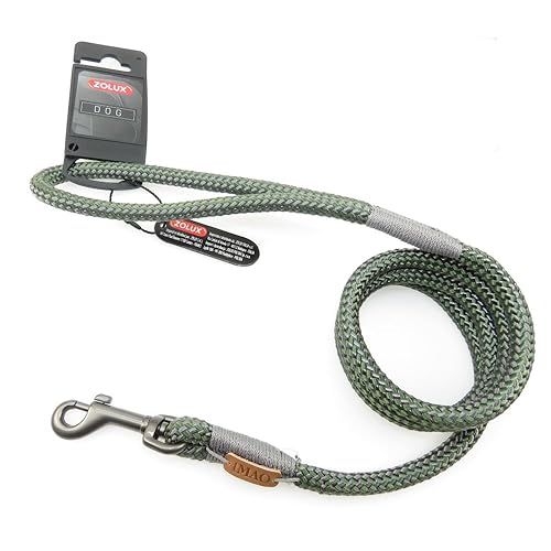 Zolux - Laisse IMAO Hyde Park. ø 9 mm x 1,2 mètre. Kaki pour Chien.