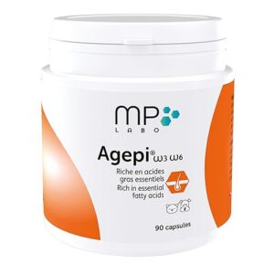 MP Labo Agepi® Omega 3 Omega 6 - 90 Capsules pour Chien et Chat - Riche en Acides Gras Essentiels
