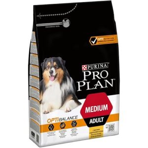 Pro Plan Dog Medium Sac de nourriture sèche pour chien adulte Poulet et riz 3 kg