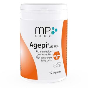 MP Labo Agepi® Omega 3 Omega 6 pour Chien et Chat - Riche en Acides Gras Essentiels et Vitamines A