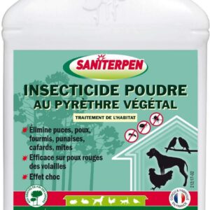 Saniterpen Insecticide Naturel pour Locaux et Cages Poudre au Pyrèthre 250g