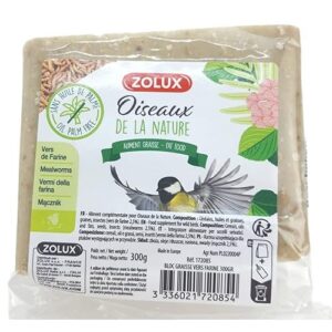 Zolux -Bloc de Graisse vers de Farine. 300 GR. pour Oiseaux de la Nature