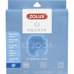 Zolux - Filtre pour Pompe x-ternal 200, Filtre XT 200 A Mousse Bleue Medium x2. pour Aquarium. - ZO-330242