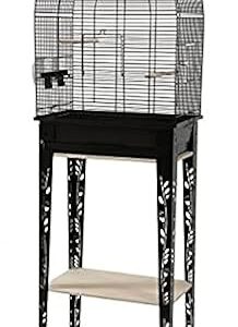 Zolux - Cage et Meuble Chic Patio. Taille M. 44.5 x 28 x Hauteur 133 cm. Couleur Noir. - ZO-104184NOI