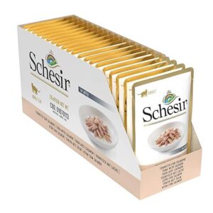 Schesir Cat Jelly Thon au Saumon, Nourriture pour Chat Humide, 20 sachets x 85 g