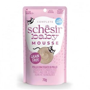 Schesir Baby Mousse pour chaton Poulet au foie de poulet 70 g