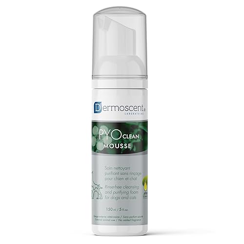 PYOclean Mousse pour Chiens & Chats | Mousse Nettoyante Sans Rinçage | Soin Purifiant Naturel pour Peaux Sensibles | Hydrate & Équilibre la Flore Cutanée | 150 ml | Dermoscent