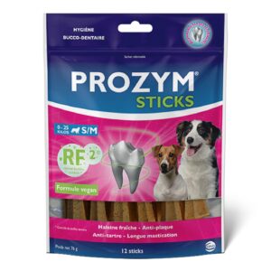 PROZYM 12 Sticks RF2 pour Chiens <25 kg -Soin Dentaire à mâcher - Recommandé par des vétérinaires -