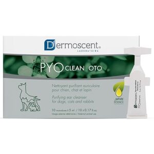 Dermoscent PYOclean OTO Nettoyant Auriculaire pour Chiens Chats et Lapins — Monodoses Purifiantes