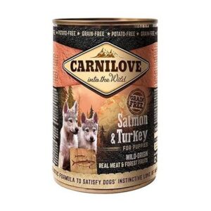 CARNILOVE CANINE PUPPY SALMON PAVO CAJA 6X400GR