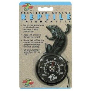 Zoo Med Analog Thermomètre pour Reptile/Amphibien Noir 2.5" Diameter